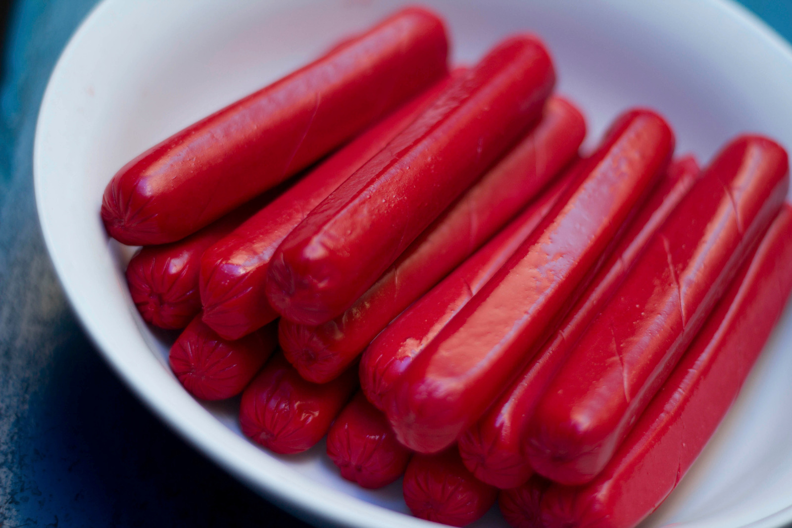 Hotdog Sausages on a Plate