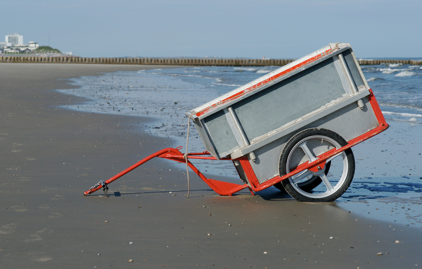Typical beach cart on the island Norderney.